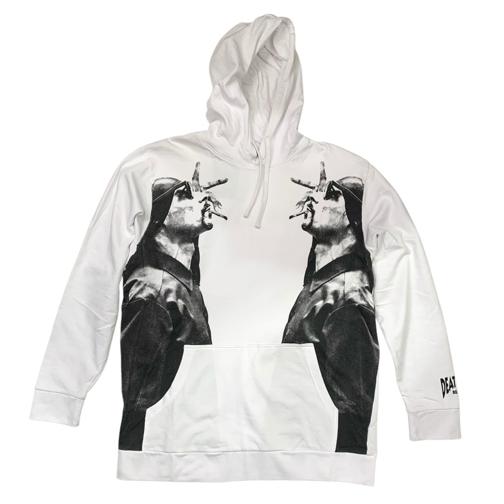 Death Row Records Snoop Dogg Graphic White Hoodie Size XXL NWT Streetwear